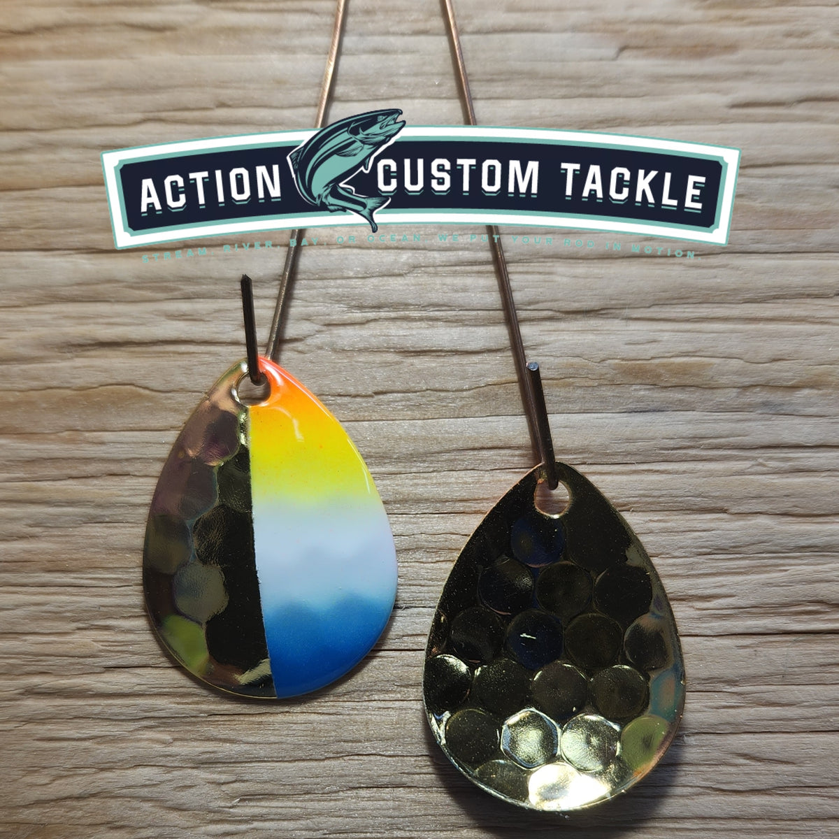 Gold blade series, 3.5 Colorado, 1/2 blue tip rainbow Action Custom