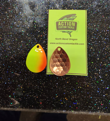 3.5 Colorado copper back, Lime red slice