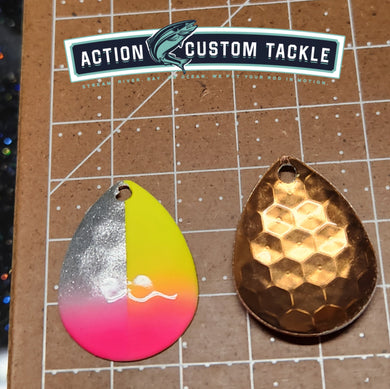 3.5 Colorado copper back, 1/2 silver flake, 1/2 Chart Pink tip