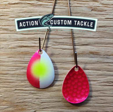 Silver blade series, 3.0 Colorado, Candy Pink back, White lime dot