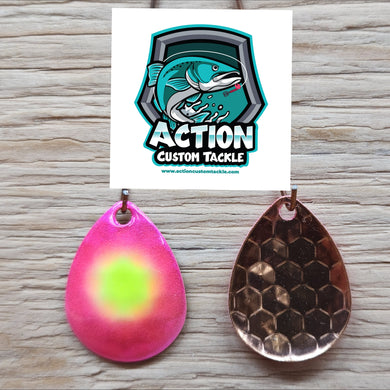 3.5 Colorado Copper, metalic pink, lime dot,