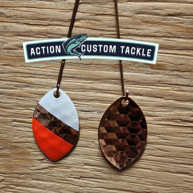 3.5 Cascade, Copper back, white, fire red, with stripe