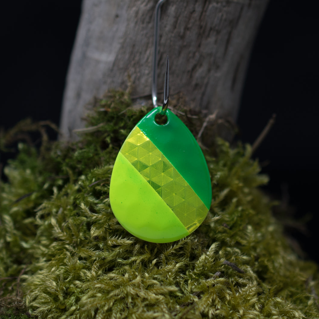 Silver Blade series, 3.5 Colorado, green and lime with candy chartreuse back and stripe