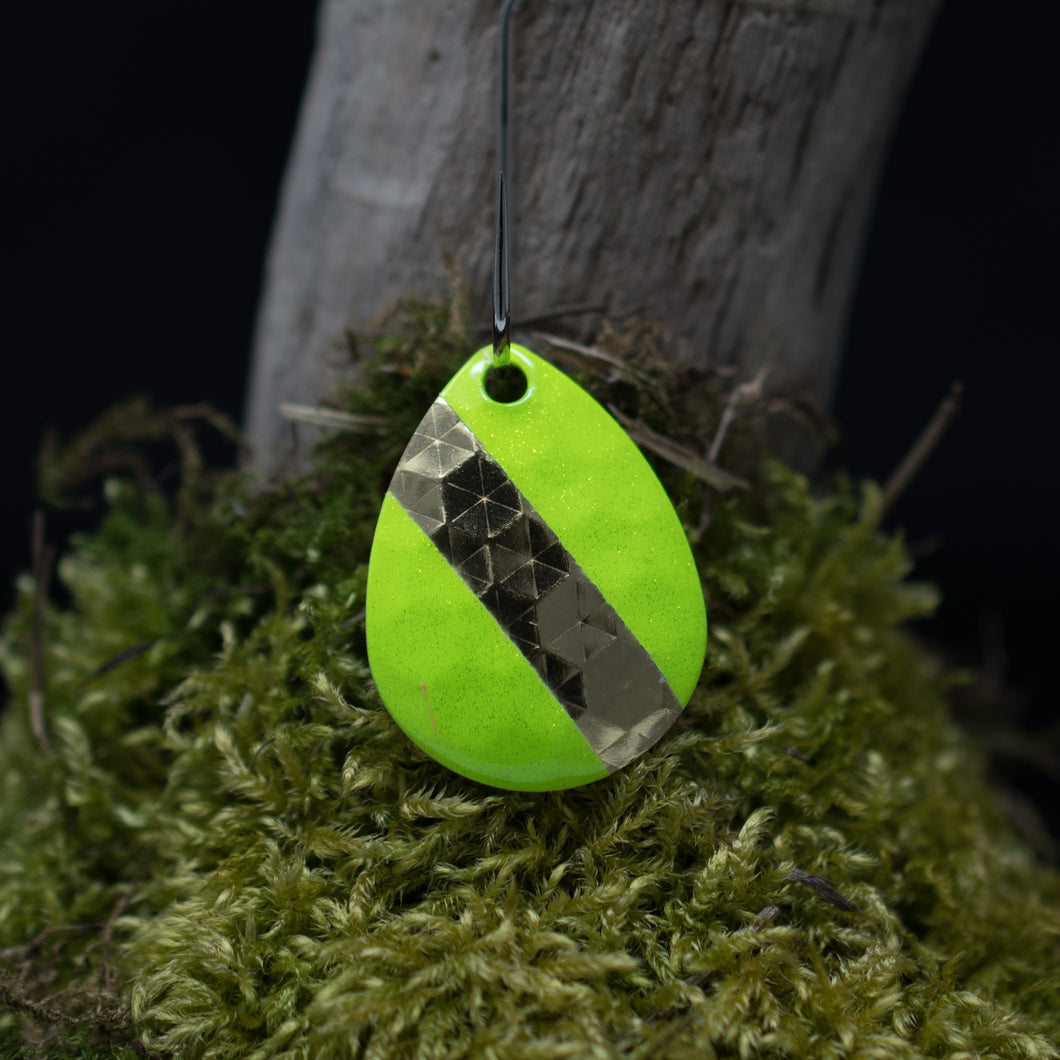 3.5 Colorado, brass back, Lime Chartreuse with brass stripe