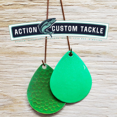Size 6 Colorado, Lime back, Green on Green sparkle