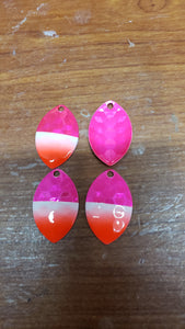 Silver blade series, 3.5 Cascade, Candy Pink back, White Red tip