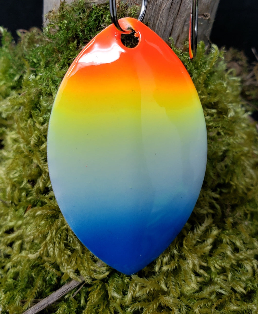 Size 5 Cascade, Brass Back, Rainbow Blue tip