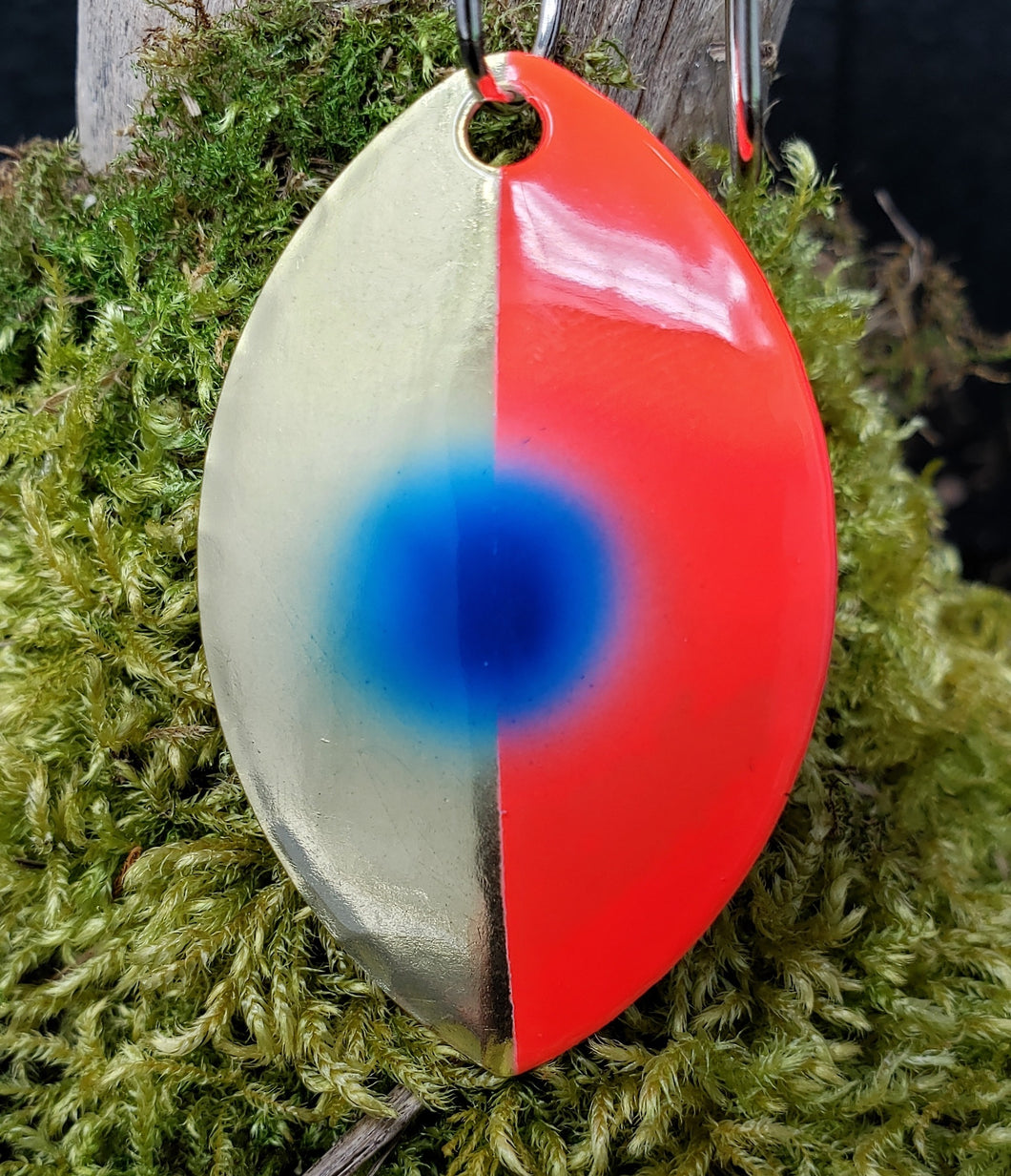 Size 5 Cascade, Brass back, Brass | Red Blue dot
