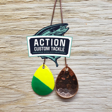 3.5 Colorado, copper back, Chartreuse, Slanted Green