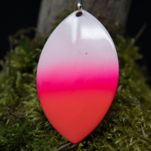 Silver blade series, Size 6 Cascade, Pink back, White, Pink, Red tip