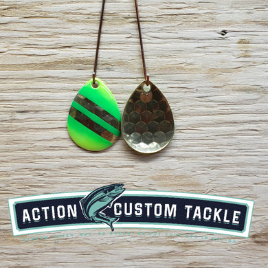 3.5 Colorado, Brass back, Lime with 2 Brass and 1 Green stripe