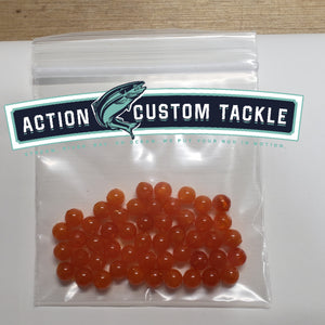 6mm bead, 0ff color Orange 20 or 60 pack