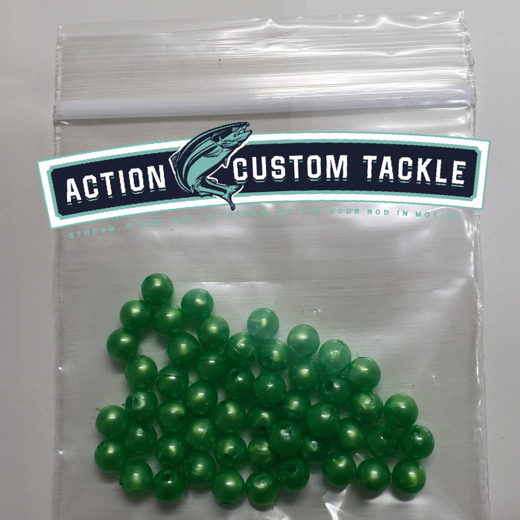 6mm bead, Pearl Green 20 or 60 pack