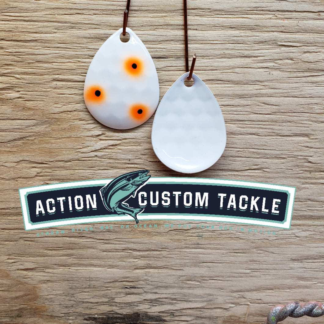 3.5 Colorado, White back, White with Orange dots, black centers