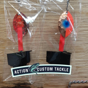 3.5 Cascade, Copper back, Copper | Red, Blue dot