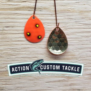 3.5 Colorado, Brass back, Flame red, Black dots, yellow centers