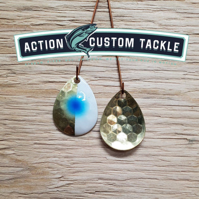 3.5 Colorado brass back 1/2 white Blue dot