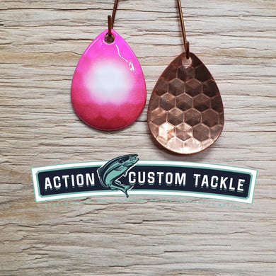 3.5 Colorado, copper back, Pink with white dot
