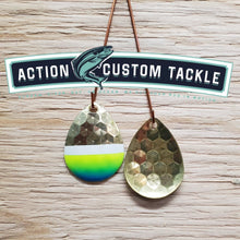 Load image into Gallery viewer, 3.5 Colorado, brass back, Brass White Chartreuse Blue