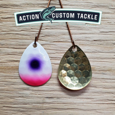 3.5 Colorado brass back white Purple dot pink chin