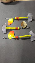 Load image into Gallery viewer, 3.5 Cascade, Brass back, Lime Chartreuse, Red tip
