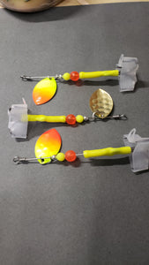3.5 Cascade, Brass back, Lime Chartreuse, Red tip