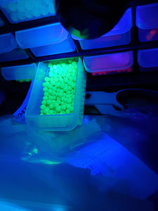 6mm bead UV, glass , 10 pack