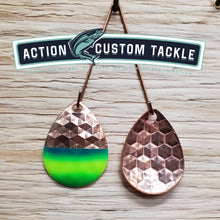Load image into Gallery viewer, 3.5 Colorado, copper back, Copper, Blue, Chartreuse, Green tip