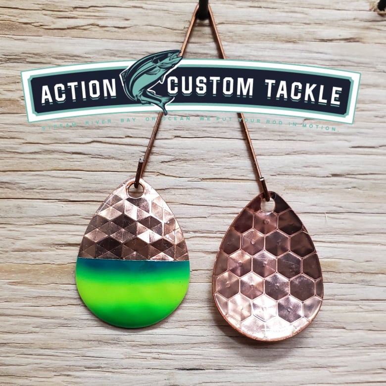 3.5 Colorado, copper back, Copper, Blue, Chartreuse, Green tip