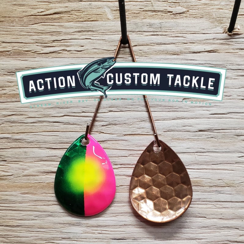 3.5 Colorado, Copper back, Pink with Chartreuse dot