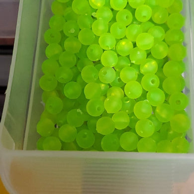 6mm bead, Frost Lime 20 or 60 pack