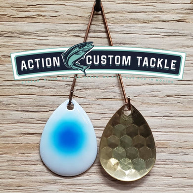 3.5 Colorado brass back, White Blue dot