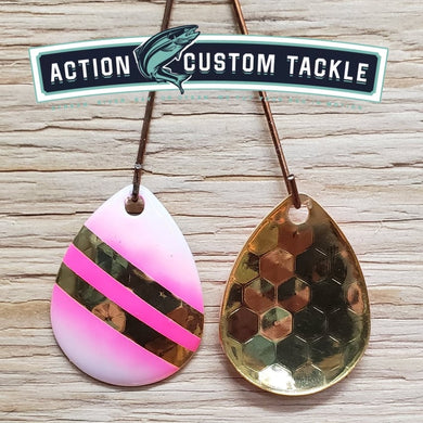 Gold blade series, 3.5 Colorado, white & Pink with stripes