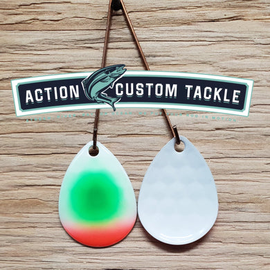 3.5 Colorado, White back, Green dot, Red tip