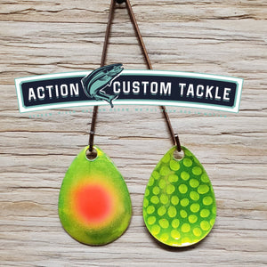 Silver blade series, 3.0 Colorado, Candy Chartreuse back, Red dot