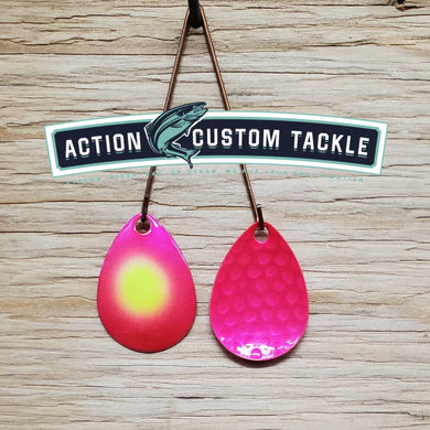 Silver blade series, 3.0 Colorado, Candy Pink back, Lime dot