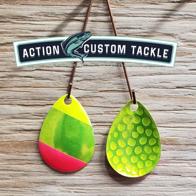 Silver blade series, 3.0 Colorado, Candy Chartreuse back, Chartreuse and Pink tips