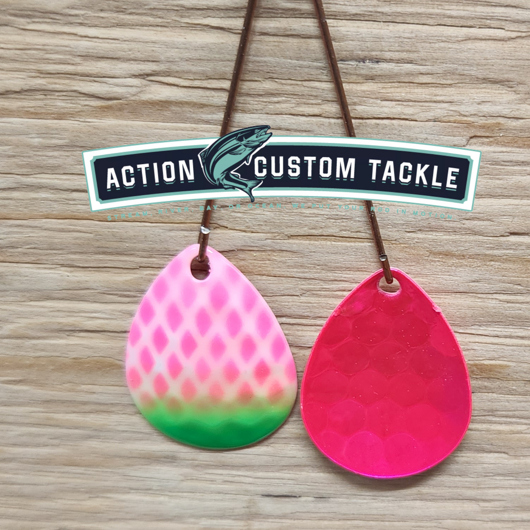 Silver blade series, 3.5 Colorado, Candy Pink back, Argyle pink/green tip
