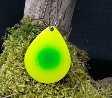 Size 6 Colorado, Brass back, Chartreuse, Green dot