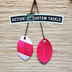 Silver blade series, 3.0 Cascade, Candy Pink back, White tips