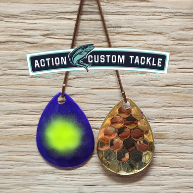 Gold blade series, 3.5 Colorado, Purple Lime dot