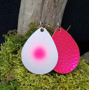 Silver blade series, Size 6 Colorado, Candy Pink back, White pink dot