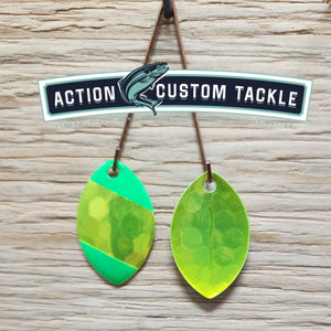 Silver blade series, 3.0 Cascade, Candy Chartreuse back, green tips