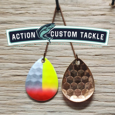 3.5 Colorado copper back, 1/2 silver flake, 1/2 Chart red tip