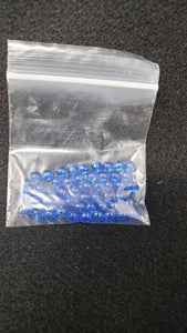 6mm bead, Transparent Blue, 20 or 60 pack