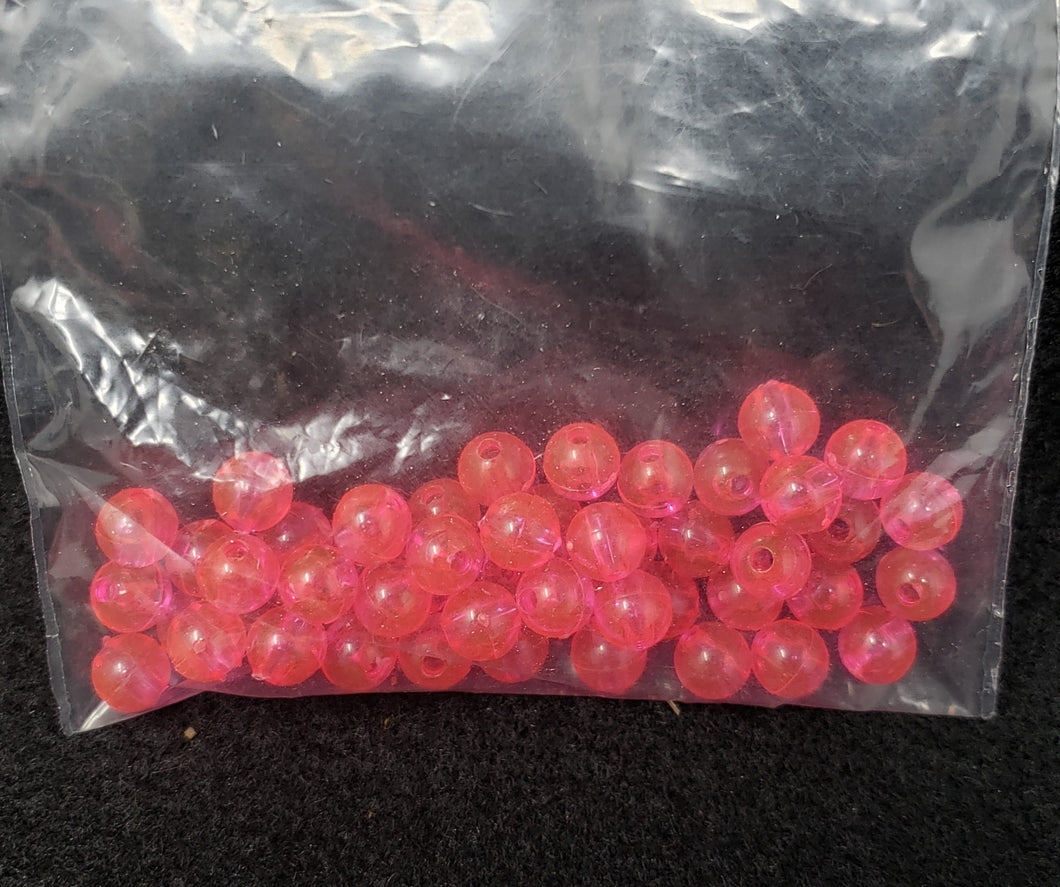 6mm Transparent Pink, 20 or 60 pack
