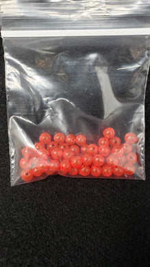 6mm Transparent Salmon Red, 20 or 60 pack
