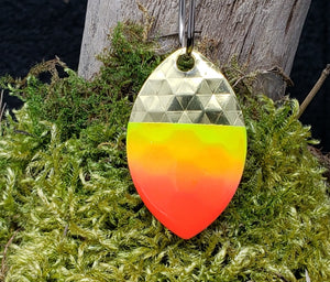 3.5 Cascade, Brass back, Brass, Lime Chartreuse, Red tip