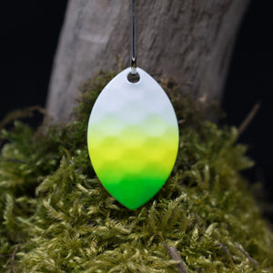 3.5 Cascade, White back, White, Chartreuse, Green tip