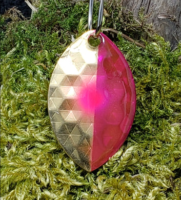 3.5 Cascade, Brass back, Brass, Candy Purple, Pink dot